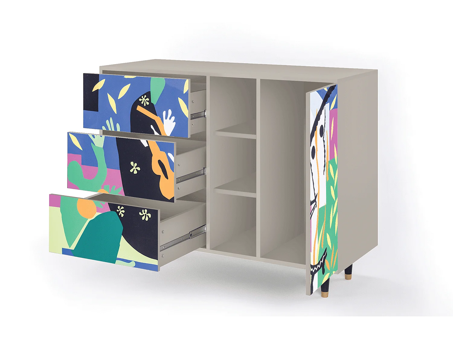 Buffet - 125x98x48 cm - BS2 - La Tristesse du Roi, Sable