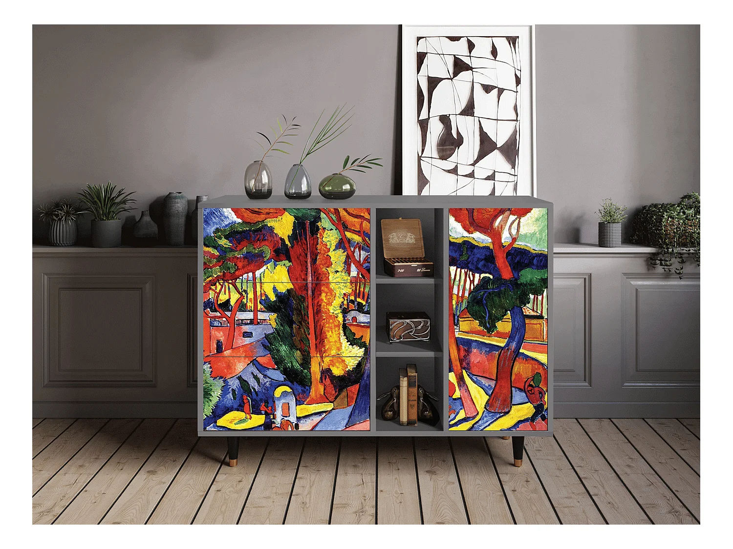 Dressoir - 125x98x48 cm - BS2 - The Turning Road, Grijs
