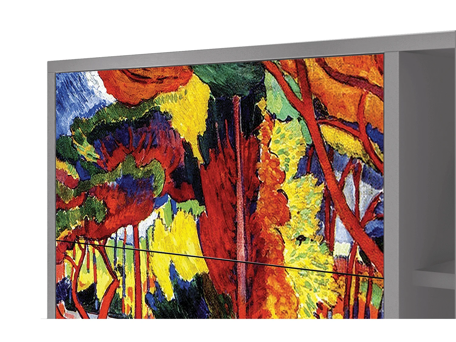 Kredens - 125x98x48 cm - BS2 - The Turning Road, Szary