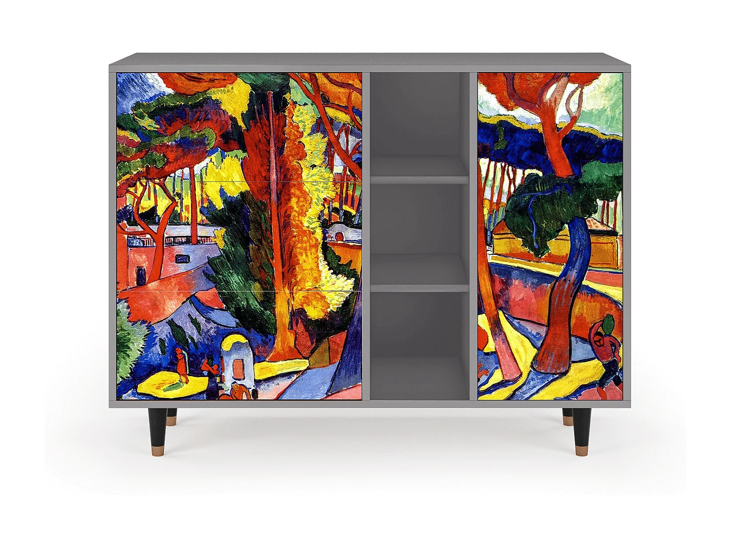 Buffet - 125x98x48 cm - BS2 - The Turning Road, Gris
