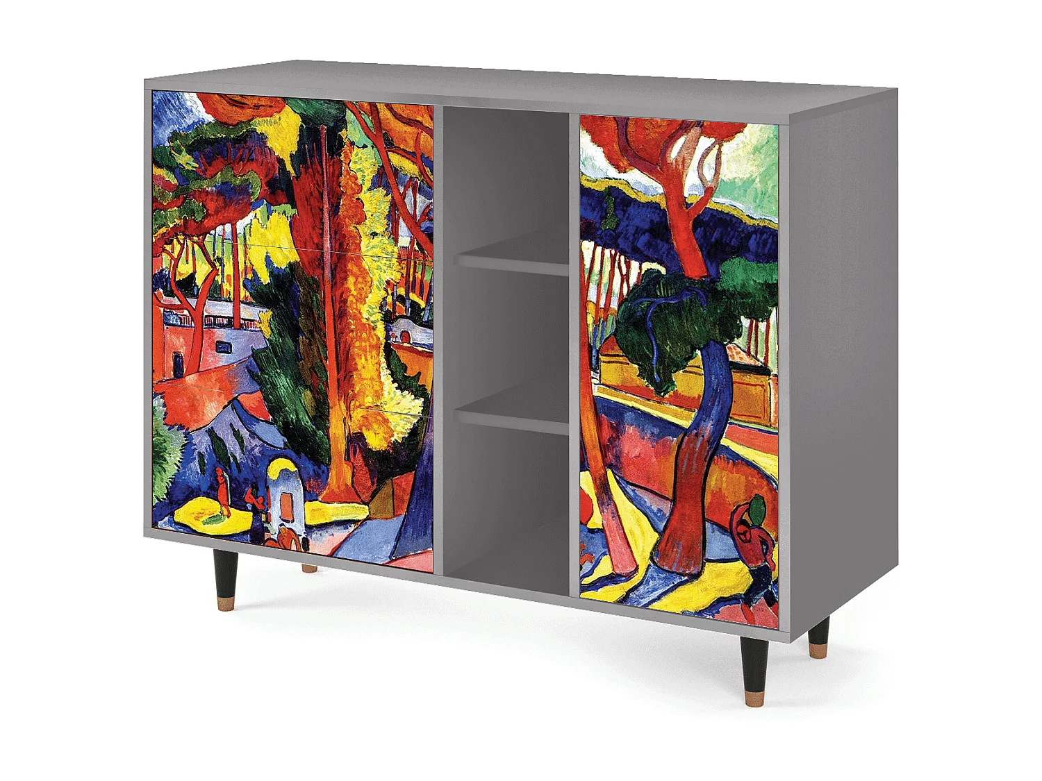 Buffet - 125x98x48 cm - BS2 - The Turning Road, Gris