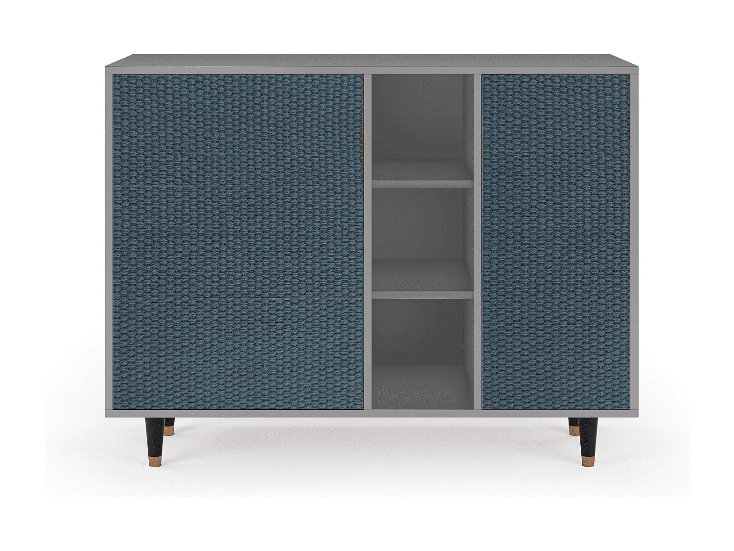 Aparador - 125x98x48 cm - BS2 - Knitted Pattern, Gris