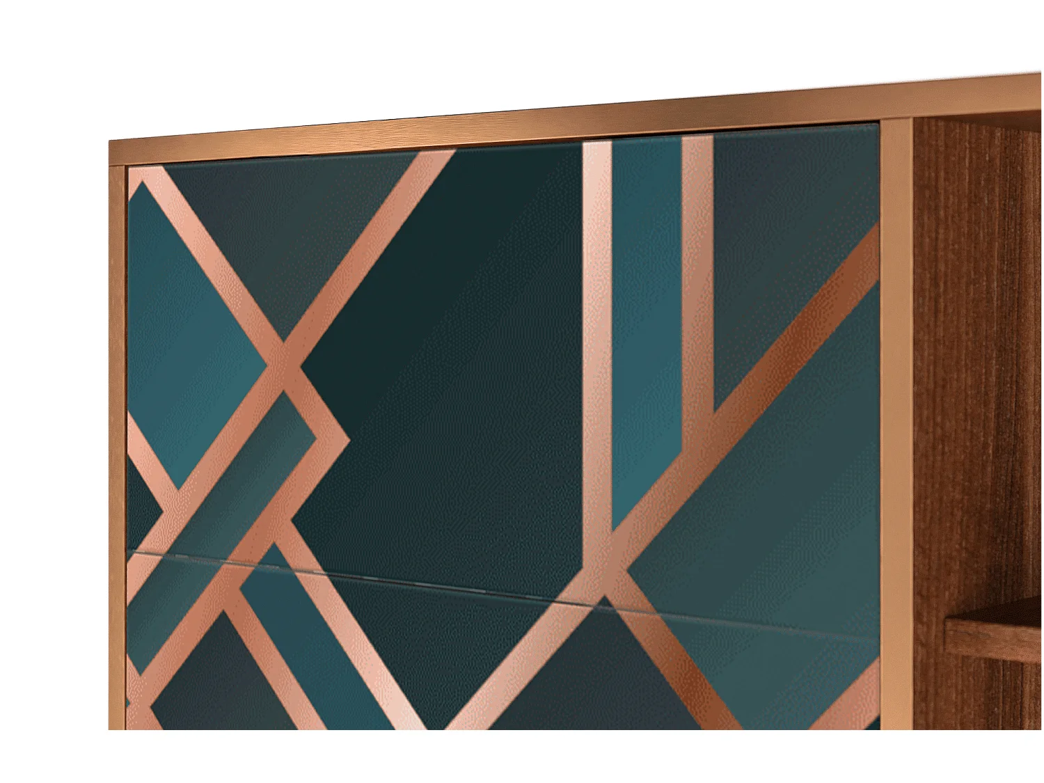 Buffet - 125x98x48 cm - BS2 - Bronze Crossroad, Noyer