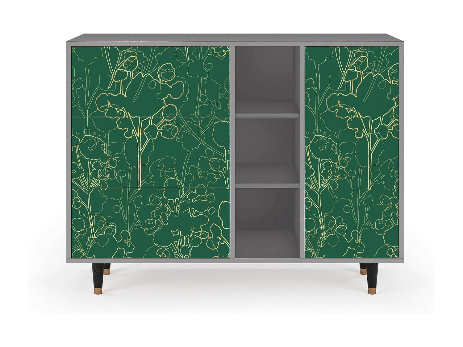 Aparador - 125x98x48 cm - BS2 - Emerald Forest, Gris