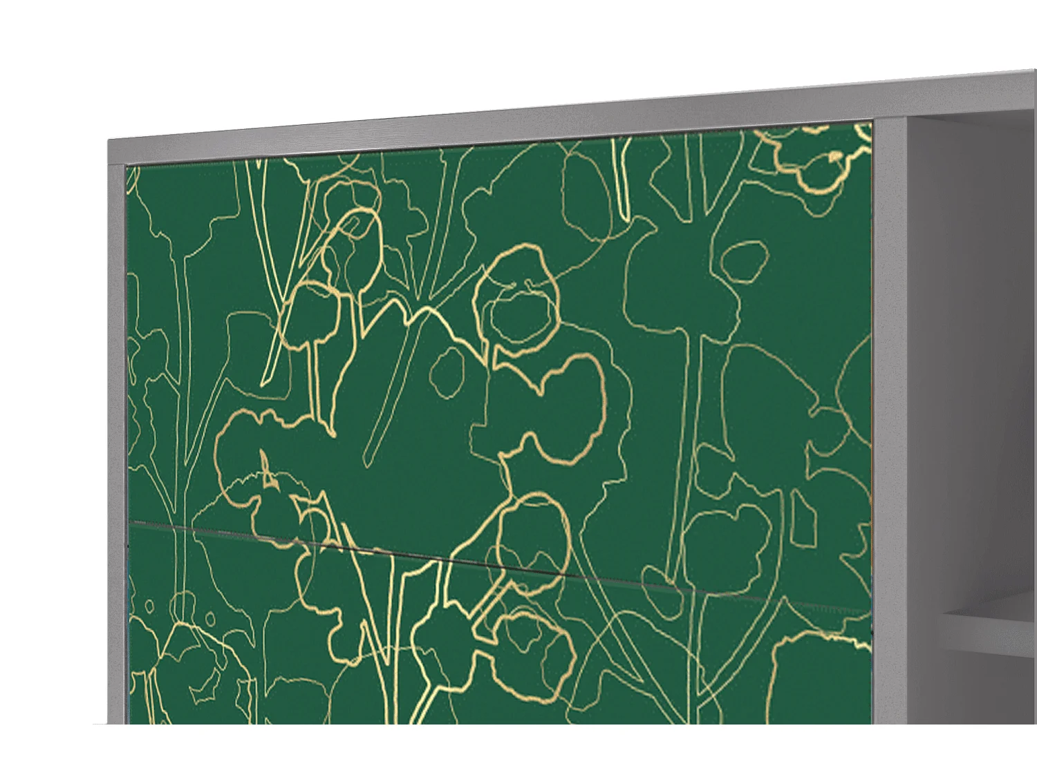 Aparador - 125x98x48 cm - BS2 - Emerald Forest, Gris