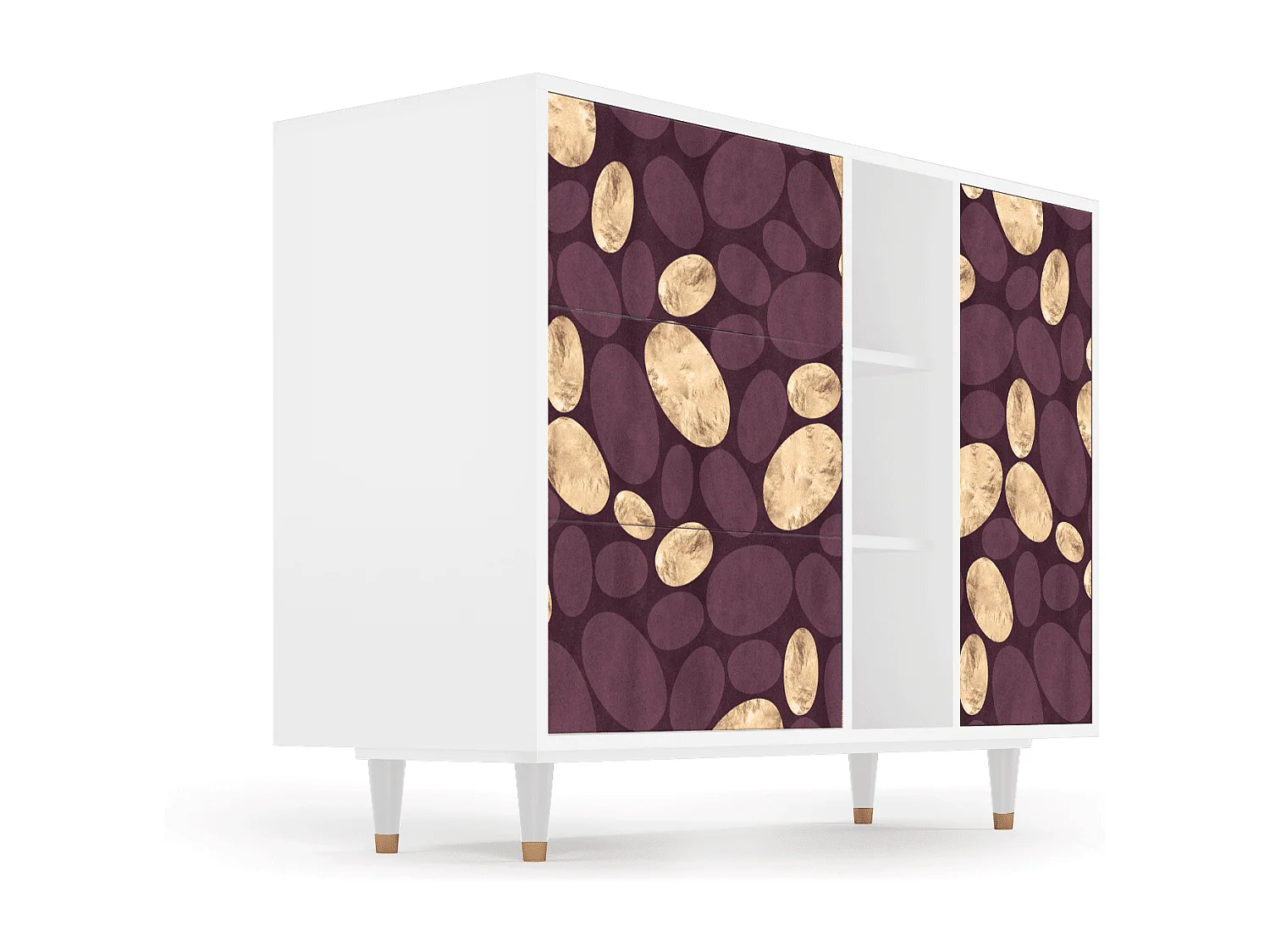 Kredens - 125x98x48 cm - BS2 - Fine Wine, Biały