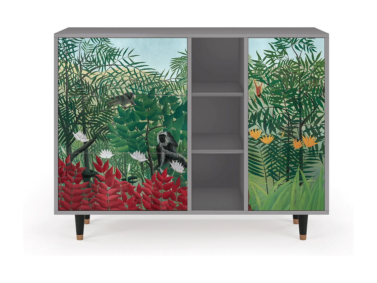 Buffet - 125x98x48 cm - BS2 - Jungles in Paris, Gris