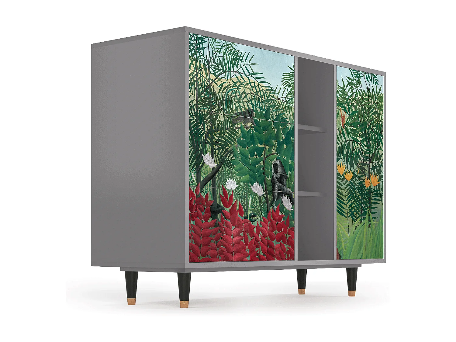 Buffet - 125x98x48 cm - BS2 - Jungles in Paris, Gris