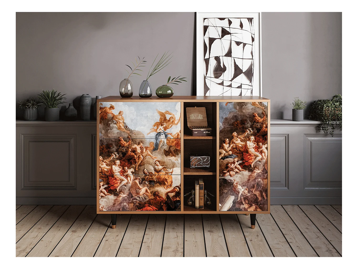Buffet - 125x98x48 cm - BS2 - Versailles, Noyer