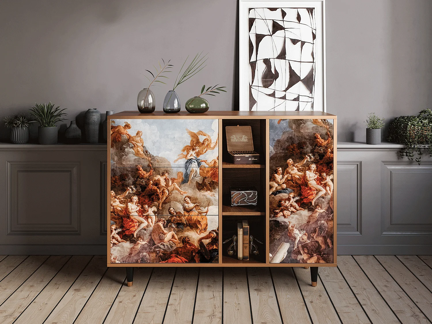 Buffet - 125x98x48 cm - BS2 - Versailles, Noyer