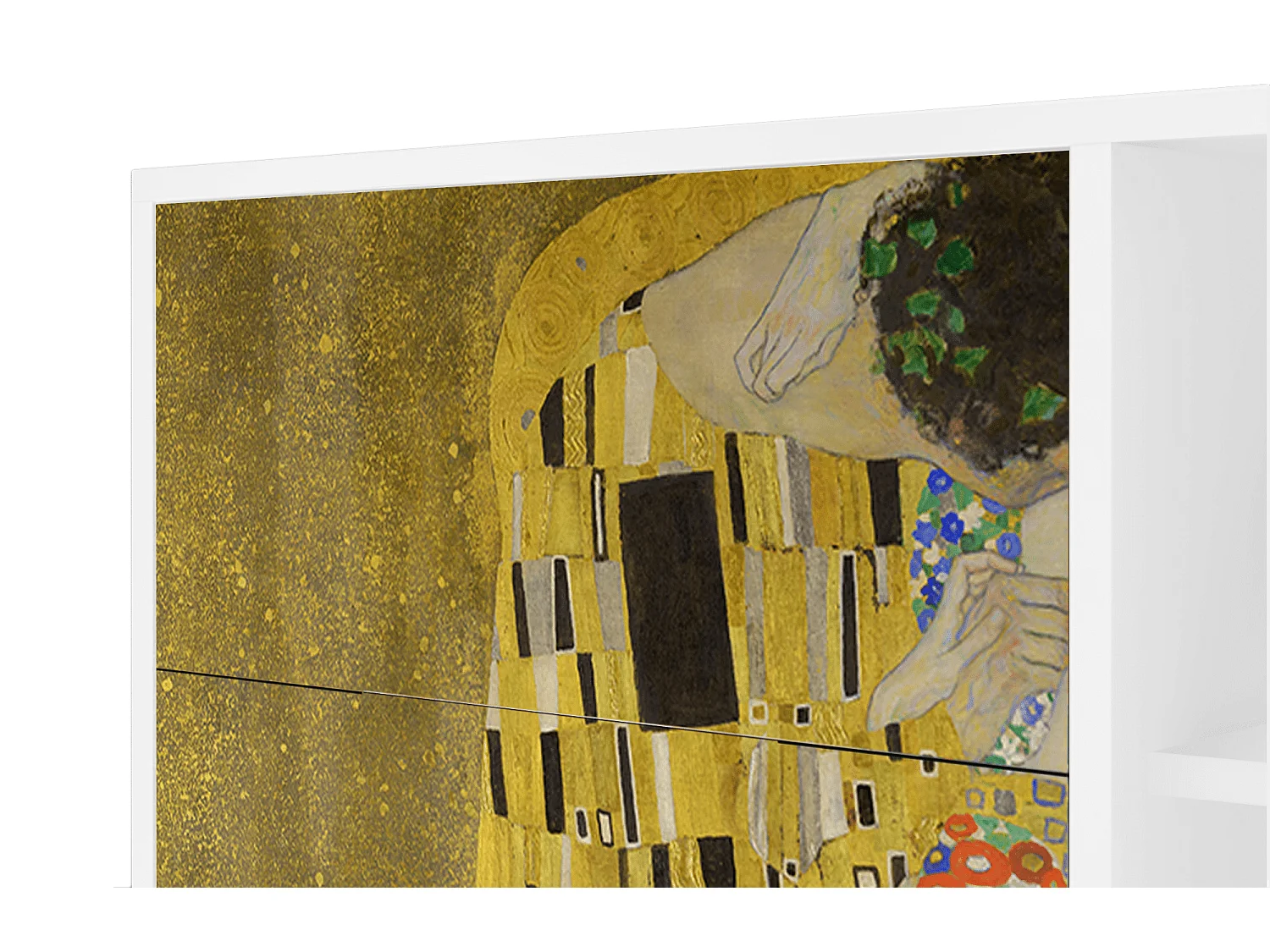 Credenza - 125x98x48 cm - BS2 - The Kiss by Klimt , Bianco