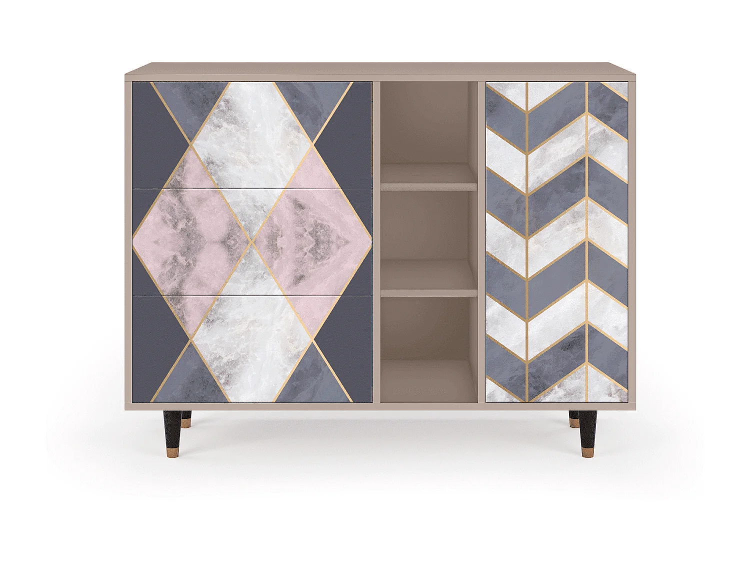 Aparador - 125x98x48 cm - BS2 - Ideal Harmony, Latte