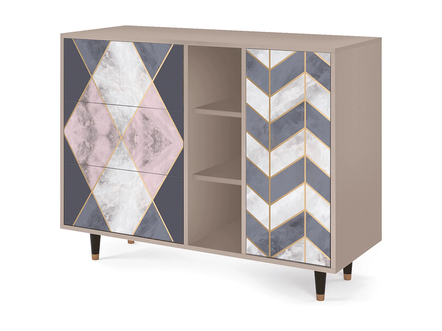 Aparador - 125x98x48 cm - BS2 - Ideal Harmony, Latte