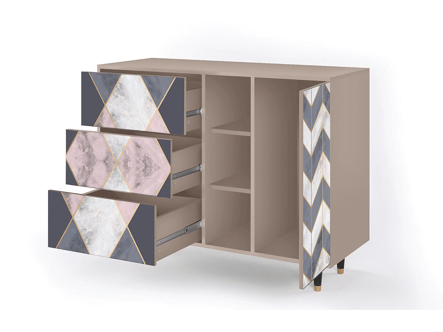 Buffet - 125x98x48 cm - BS2 - Ideal Harmony, Latte