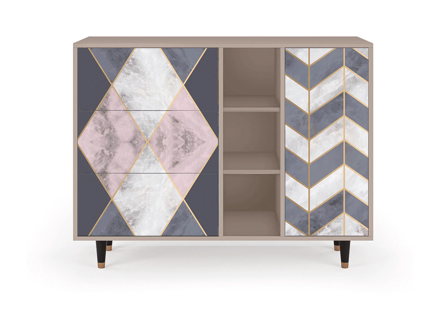 Buffet - 125x98x48 cm - BS2 - Ideal Harmony, Latte