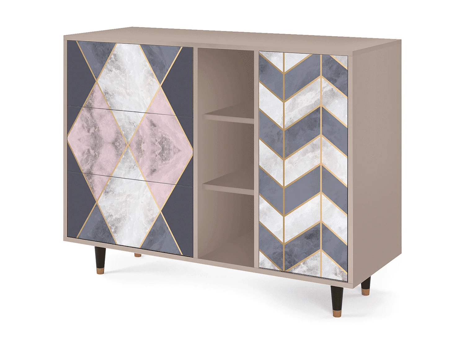 Buffet - 125x98x48 cm - BS2 - Ideal Harmony, Latte