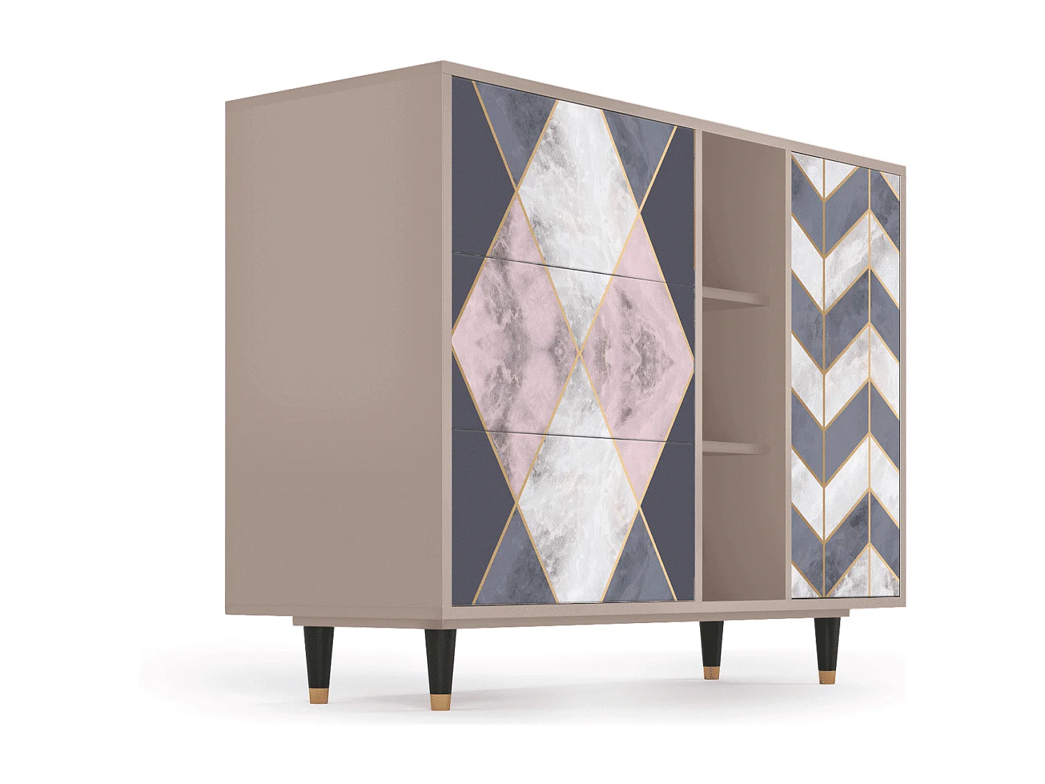 Buffet - 125x98x48 cm - BS2 - Ideal Harmony, Latte