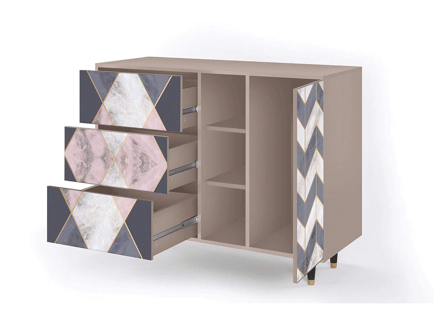 Buffet - 125x98x48 cm - BS2 - Ideal Harmony, Latte