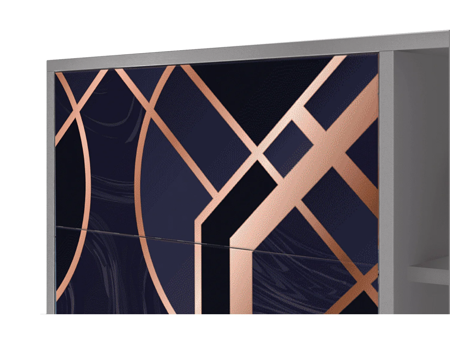 Aparador - 125x98x48 cm - BS2 - Purple Temple, Gris