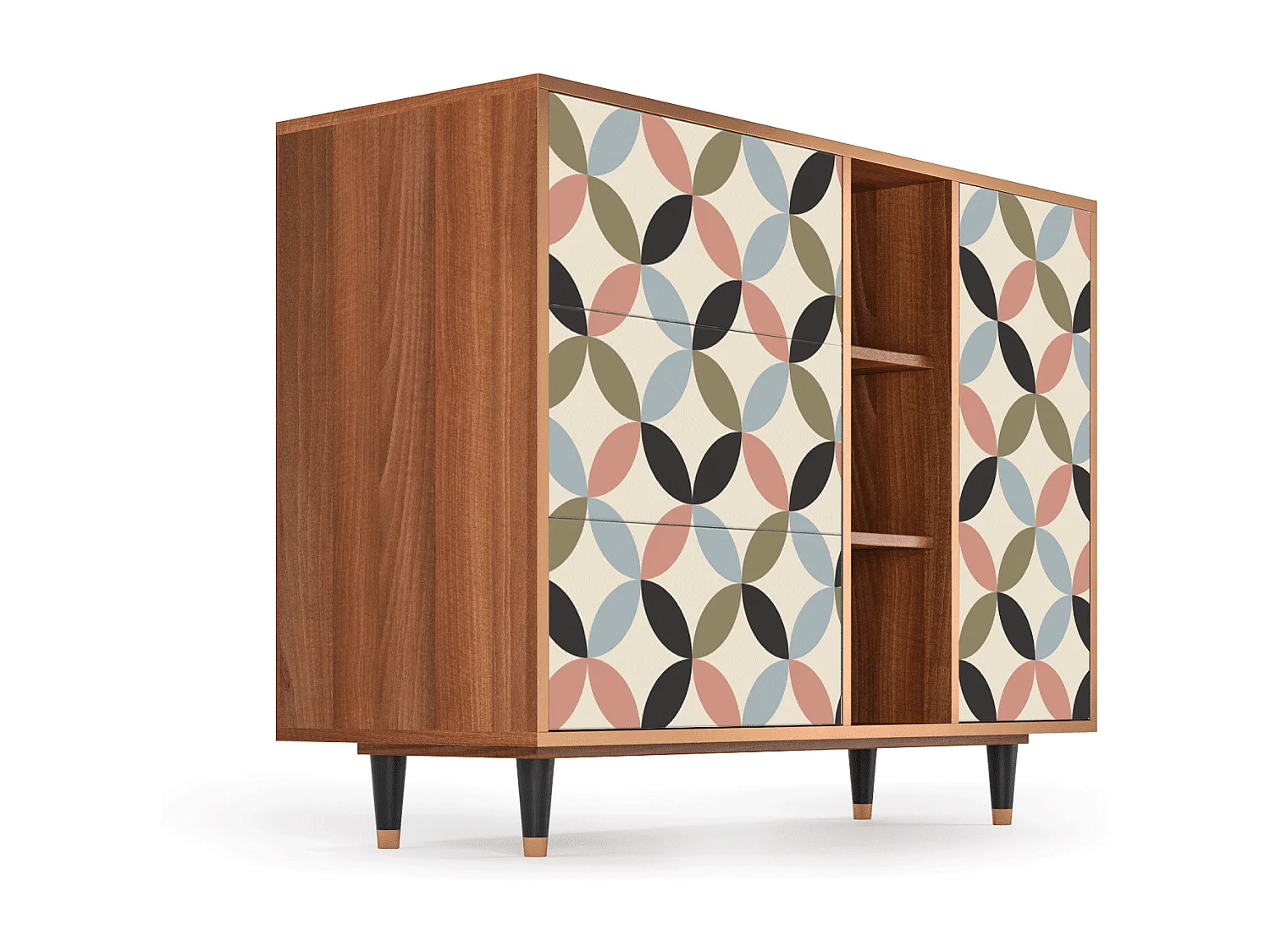 Sideboard - 125x98x48 cm - BS2 - Butterfly Effect, Walnuss