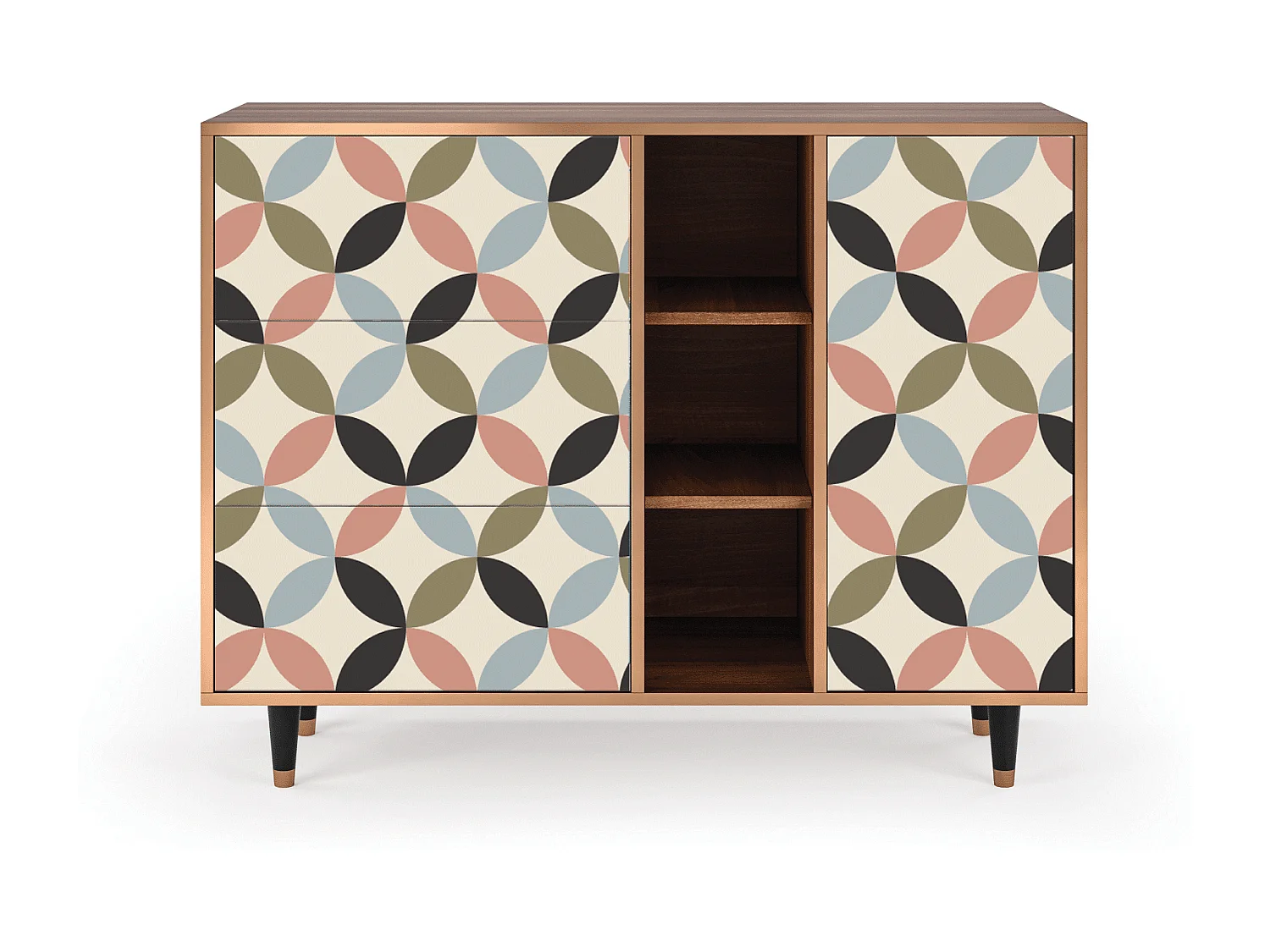 Sideboard - 125x98x48 cm - BS2 - Butterfly Effect, Walnuss