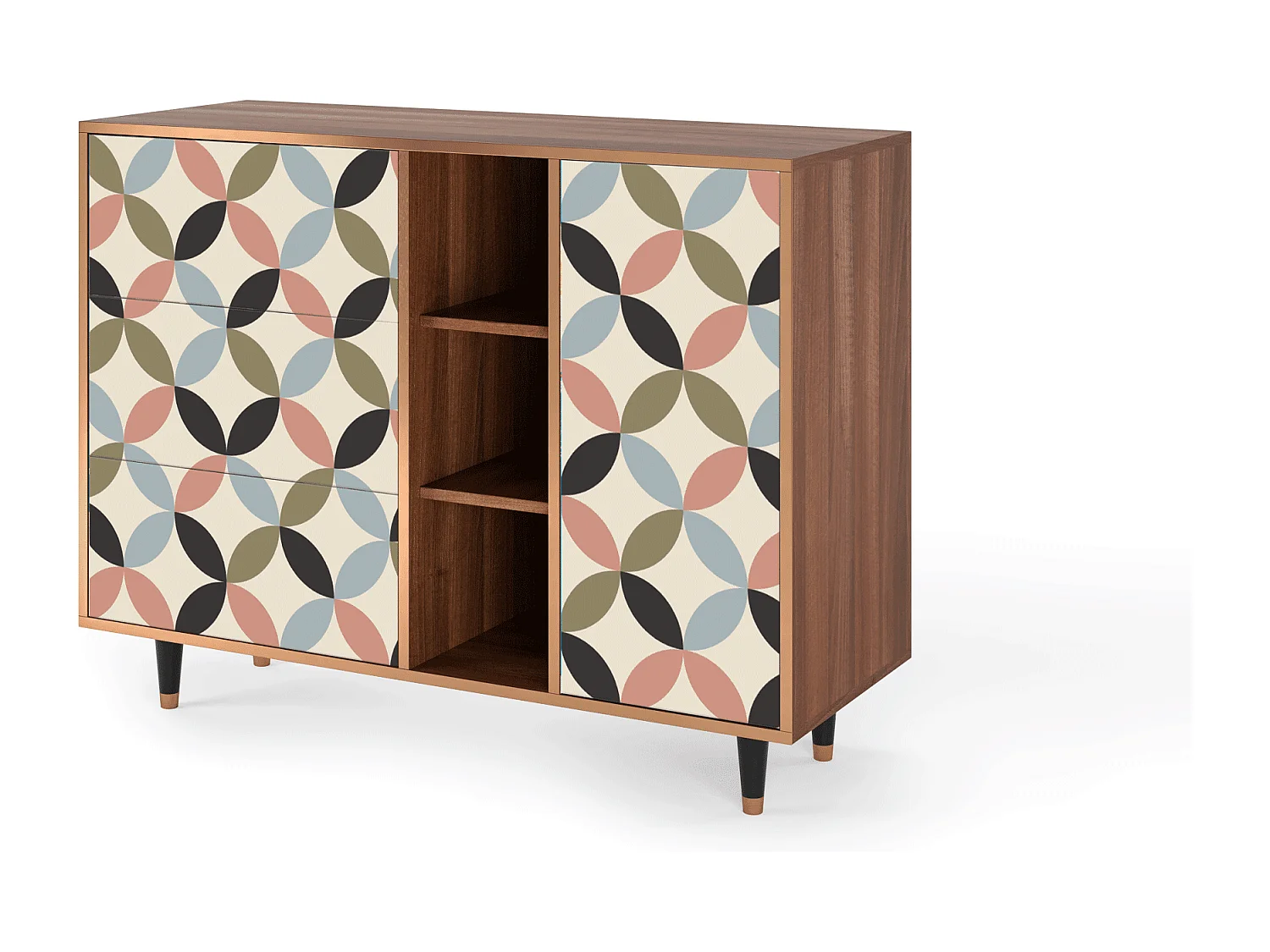 Sideboard - 125x98x48 cm - BS2 - Butterfly Effect, Walnuss
