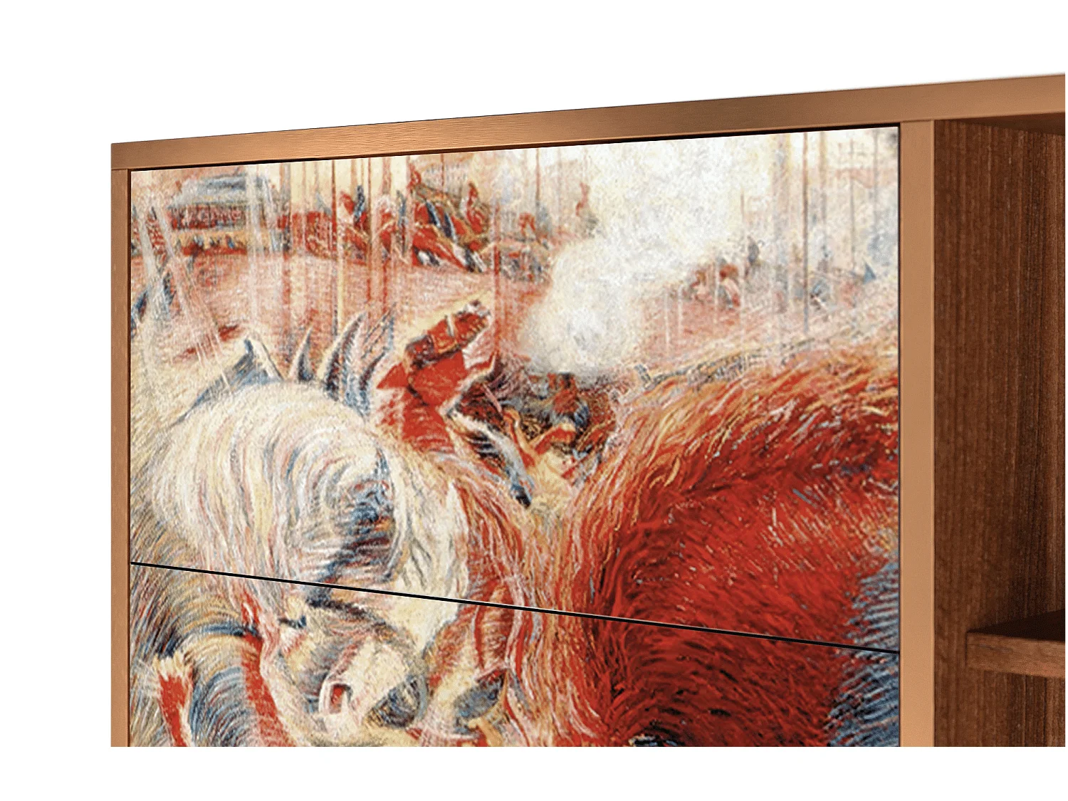 Credenza - 125x98x48 cm - BS2 - The City Rises, Noce