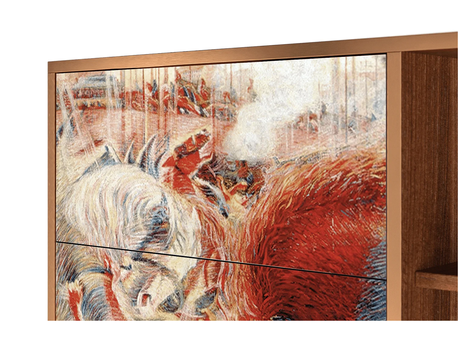 Kredens - 125x98x48 cm - BS2 - The City Rises, Orzech