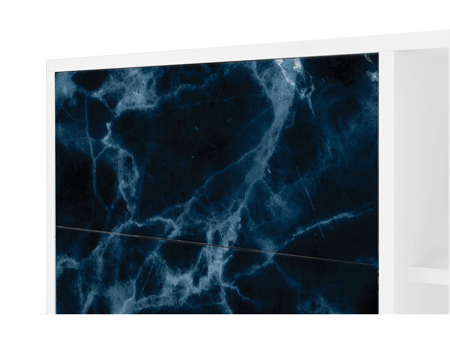 Kredens - 125x98x48 cm - BS2 - Deep Ocean, Biały