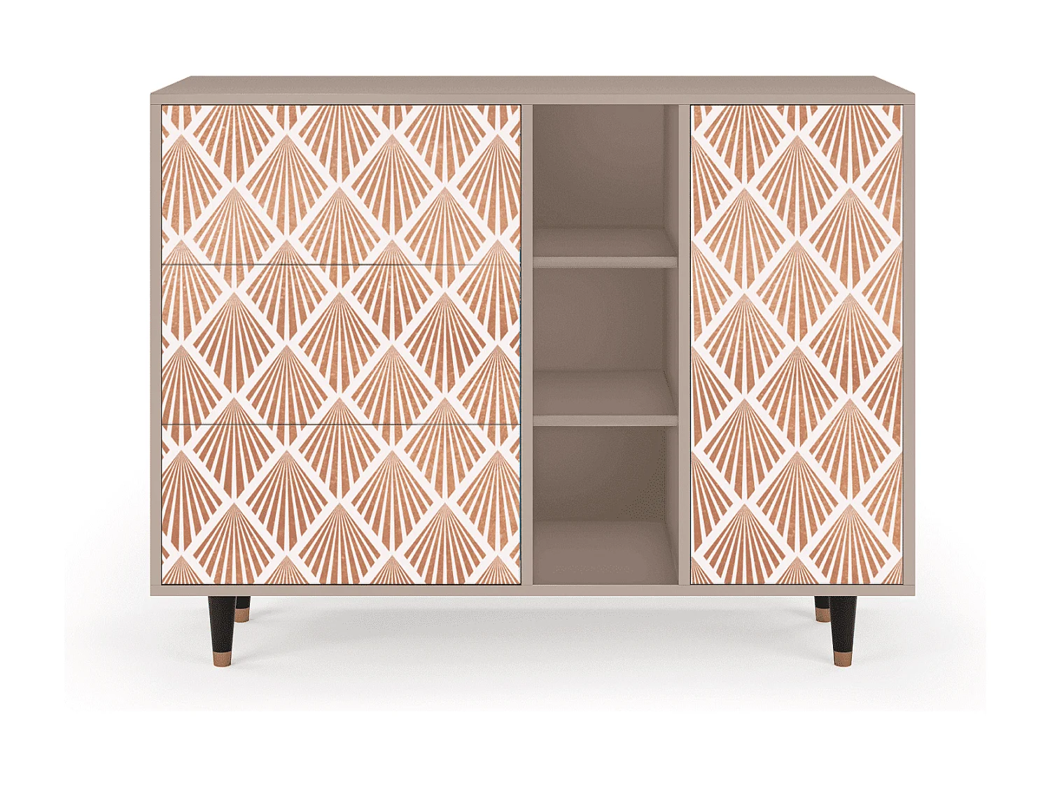 Dressoir - 125x98x48 cm - BS2 - Pastel Sunrise, Latte