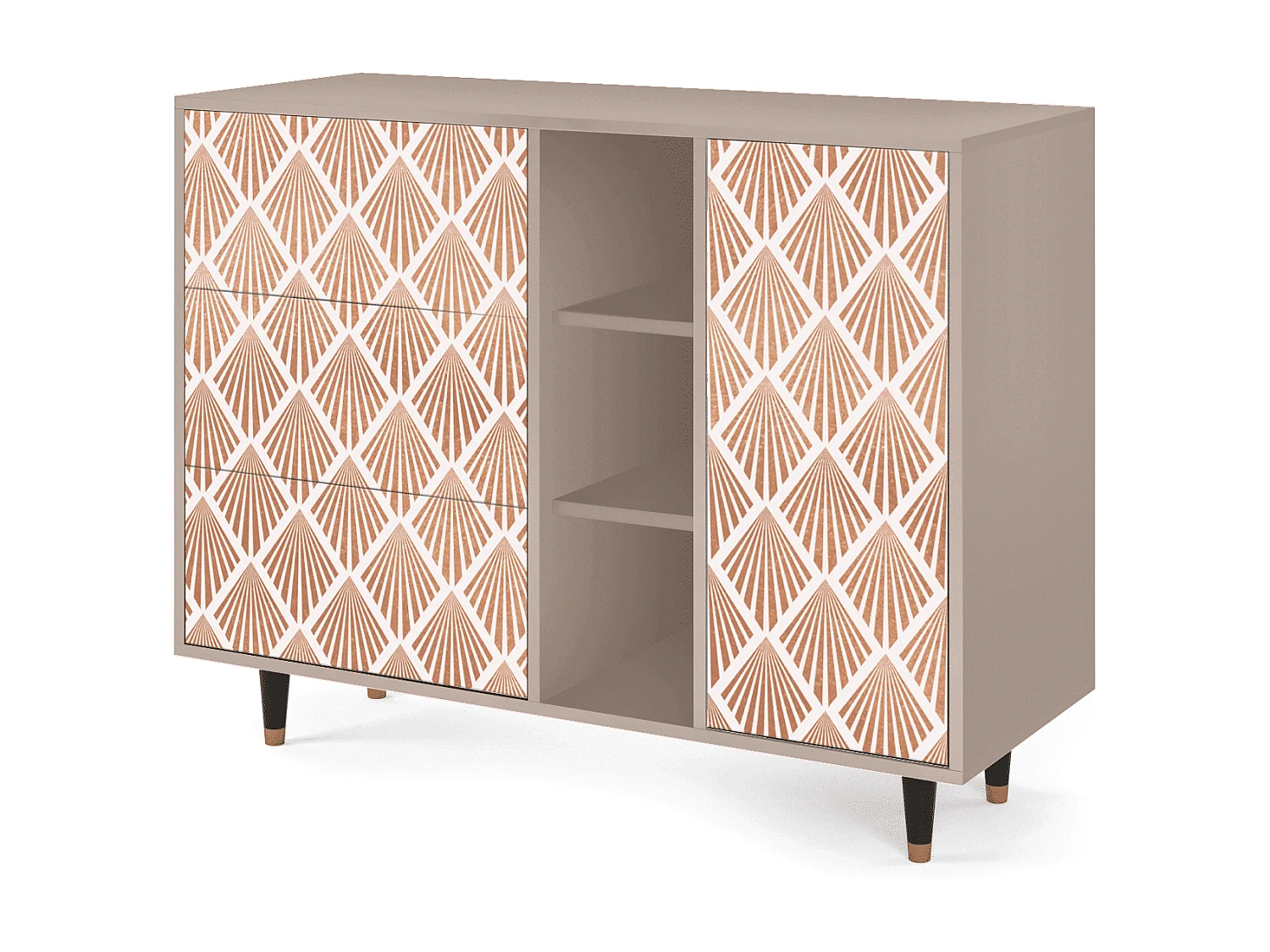 Dressoir - 125x98x48 cm - BS2 - Pastel Sunrise, Latte