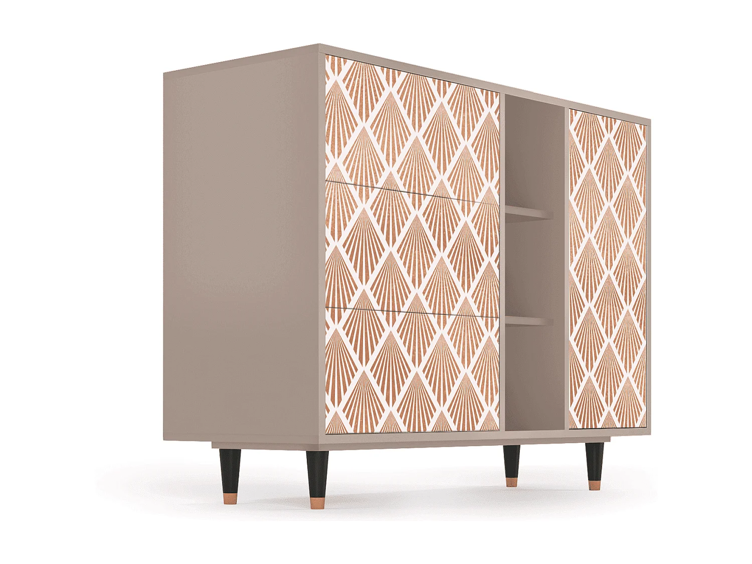 Dressoir - 125x98x48 cm - BS2 - Pastel Sunrise, Latte