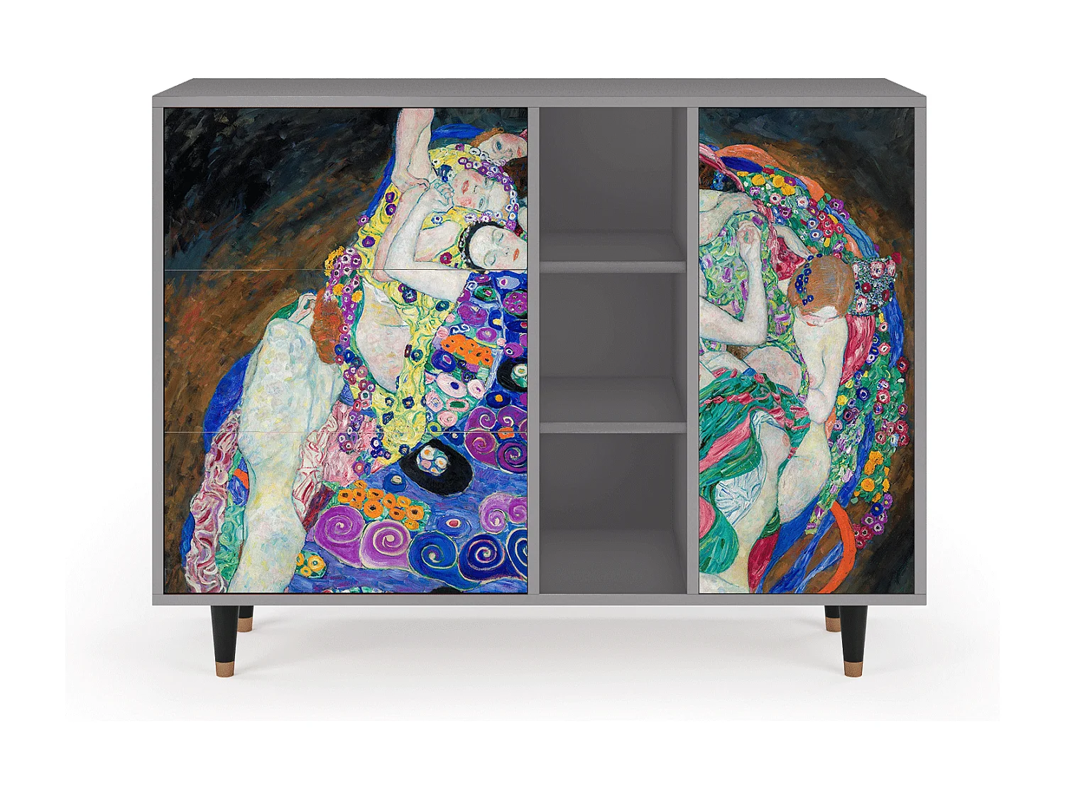 Kredens - 125x98x48 cm - BS2 - The Maiden by Klimt, Szary