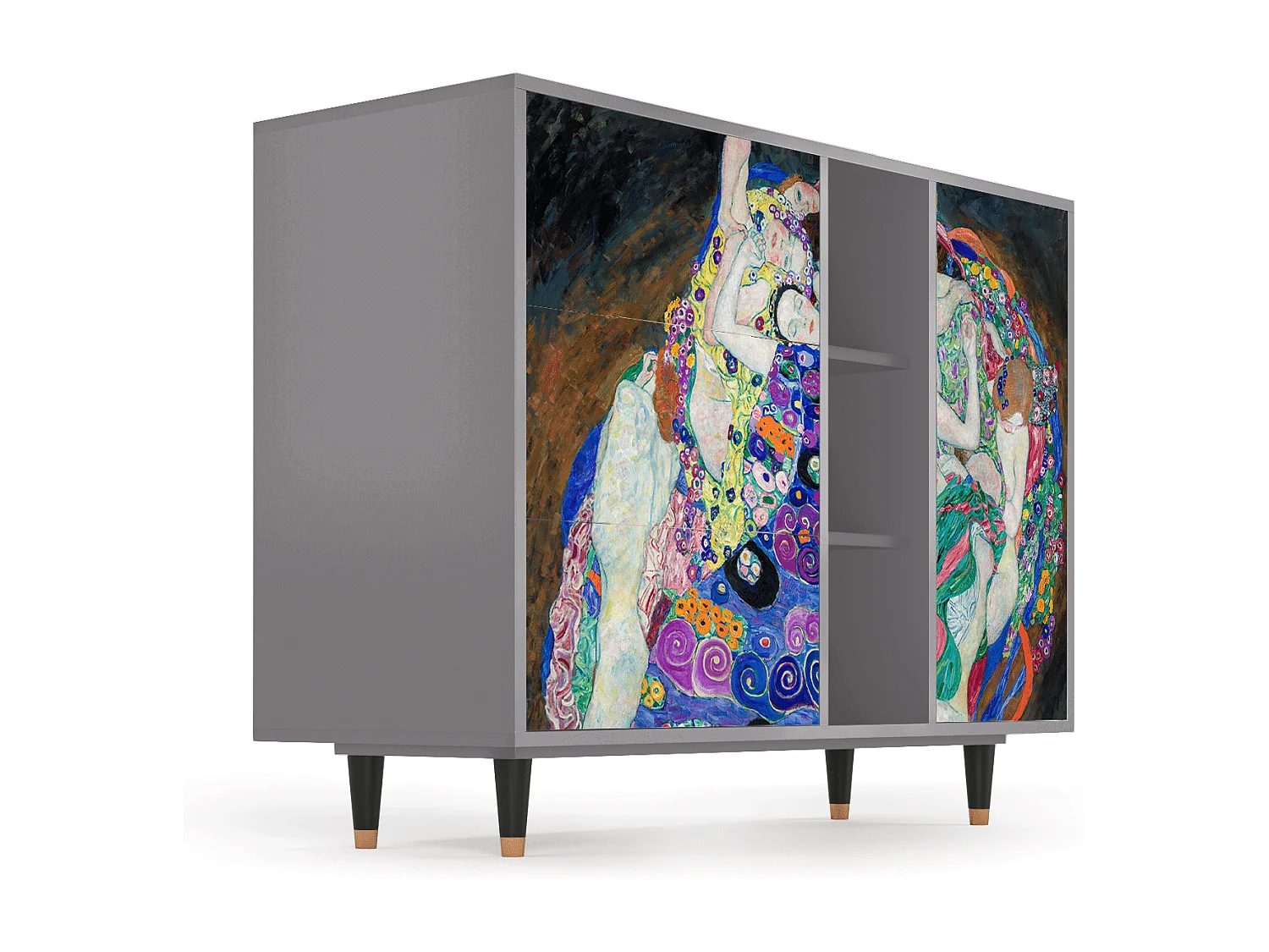 Credenza - 125x98x48 cm - BS2 - The Maiden by Klimt, Grigio