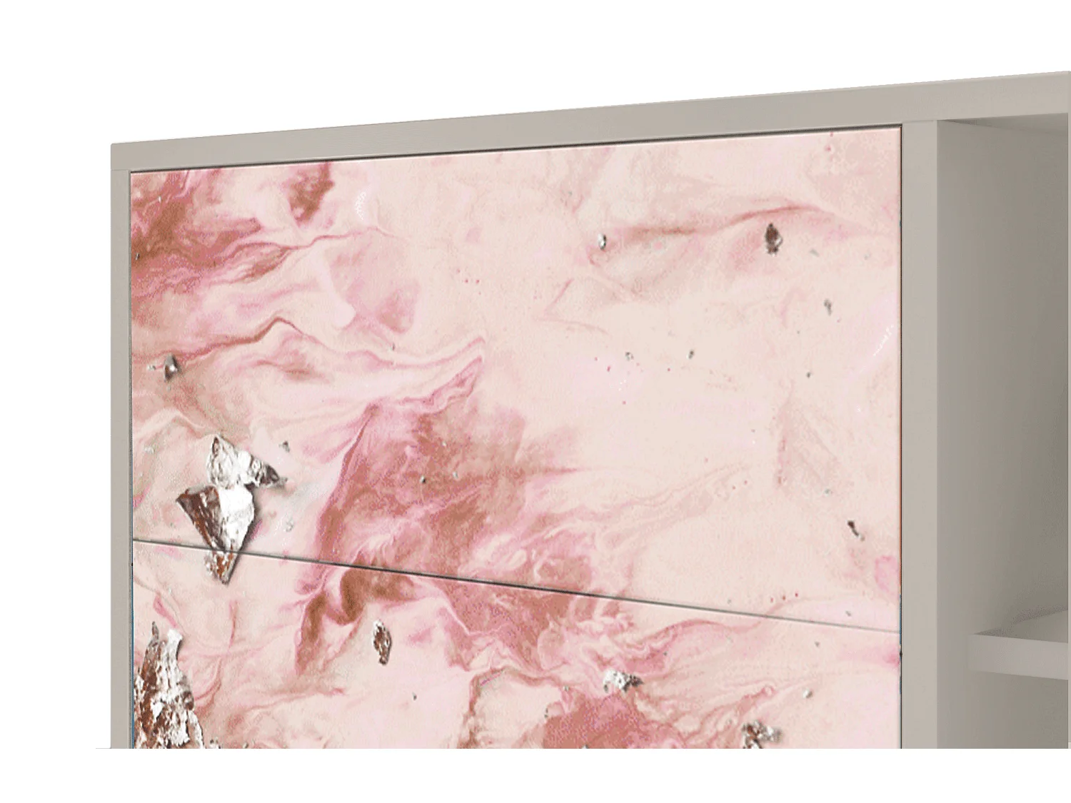 Kredens - 125x98x48 cm - BS2 - Cotton Candy, Piaskowy