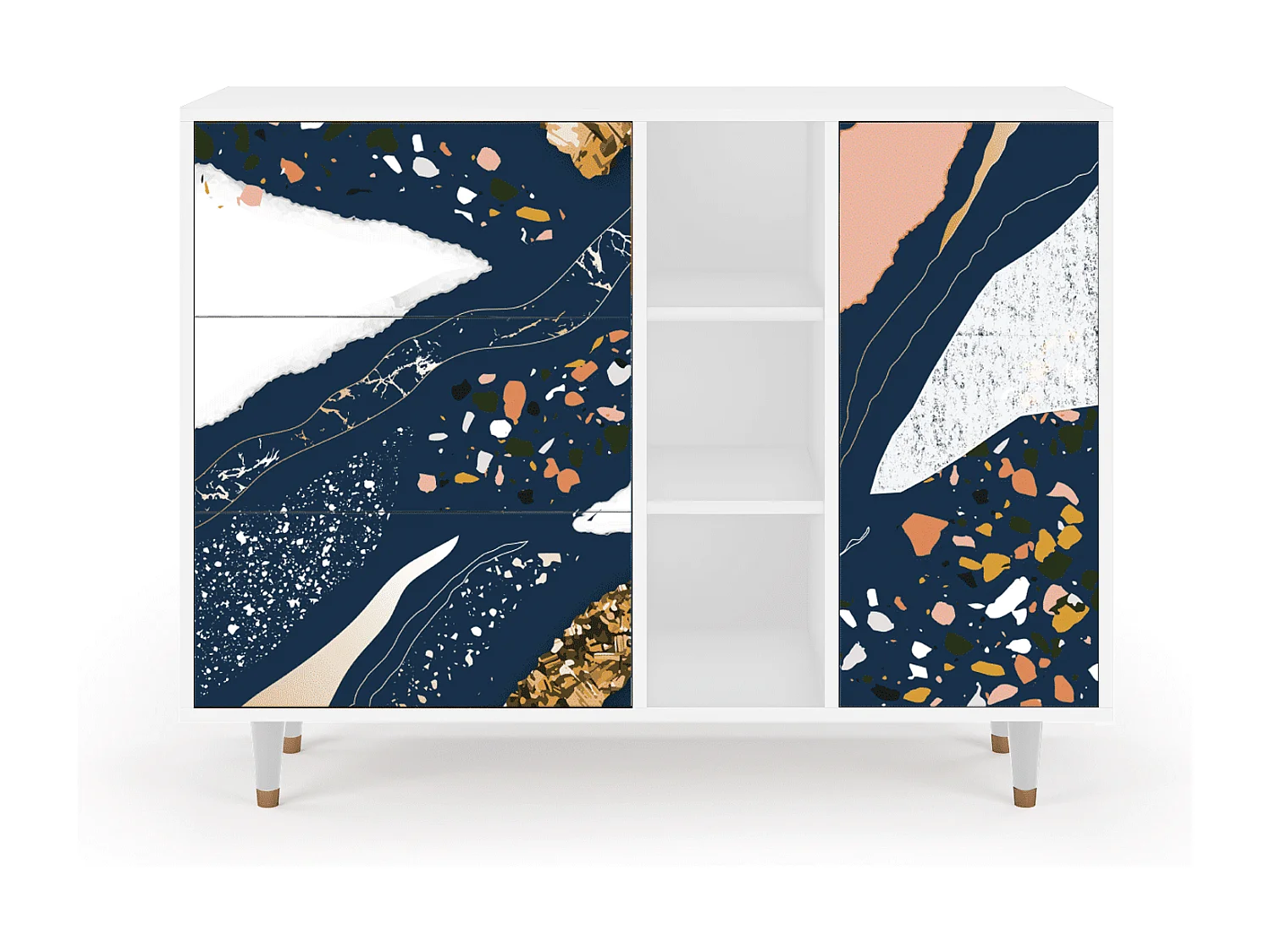 Buffet - 125x98x48 cm - BS2 - Nude Iceberg, Blanc