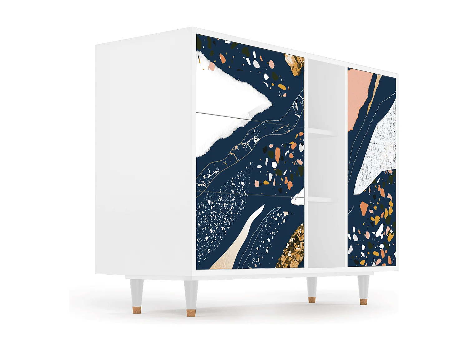 Buffet - 125x98x48 cm - BS2 - Nude Iceberg, Blanc