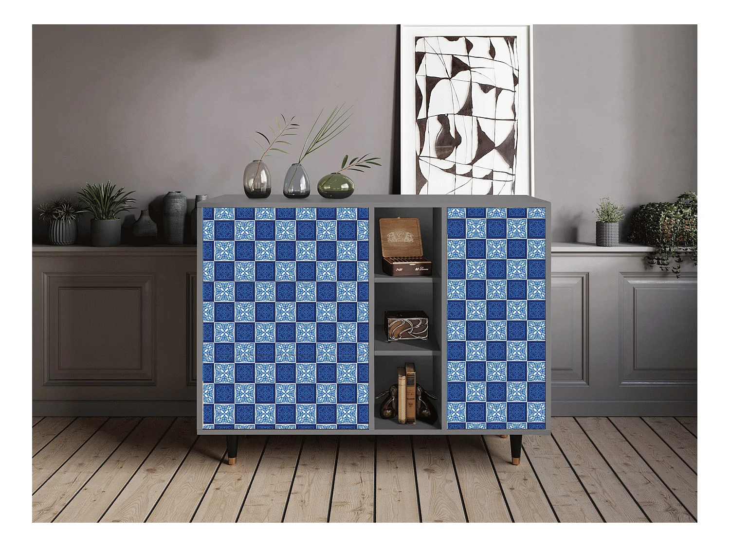 Dressoir - 125x98x48 cm - BS2 - Light Path, Grijs