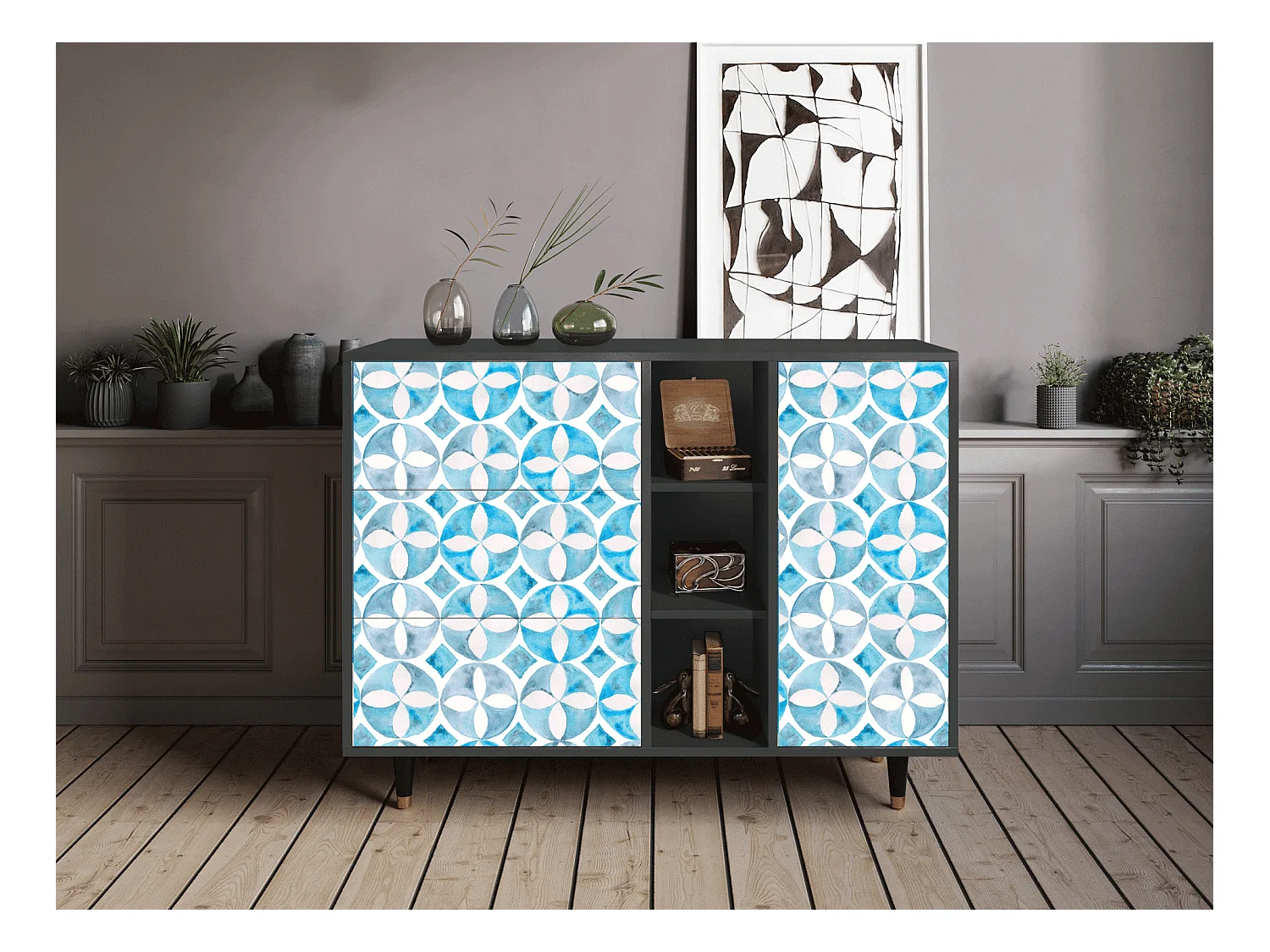 Credenza - 125x98x48 cm - BS2 - Porto Mood, Antracite