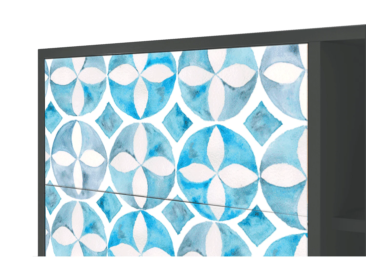 Kredens - 125x98x48 cm - BS2 - Porto Mood, Antracyt