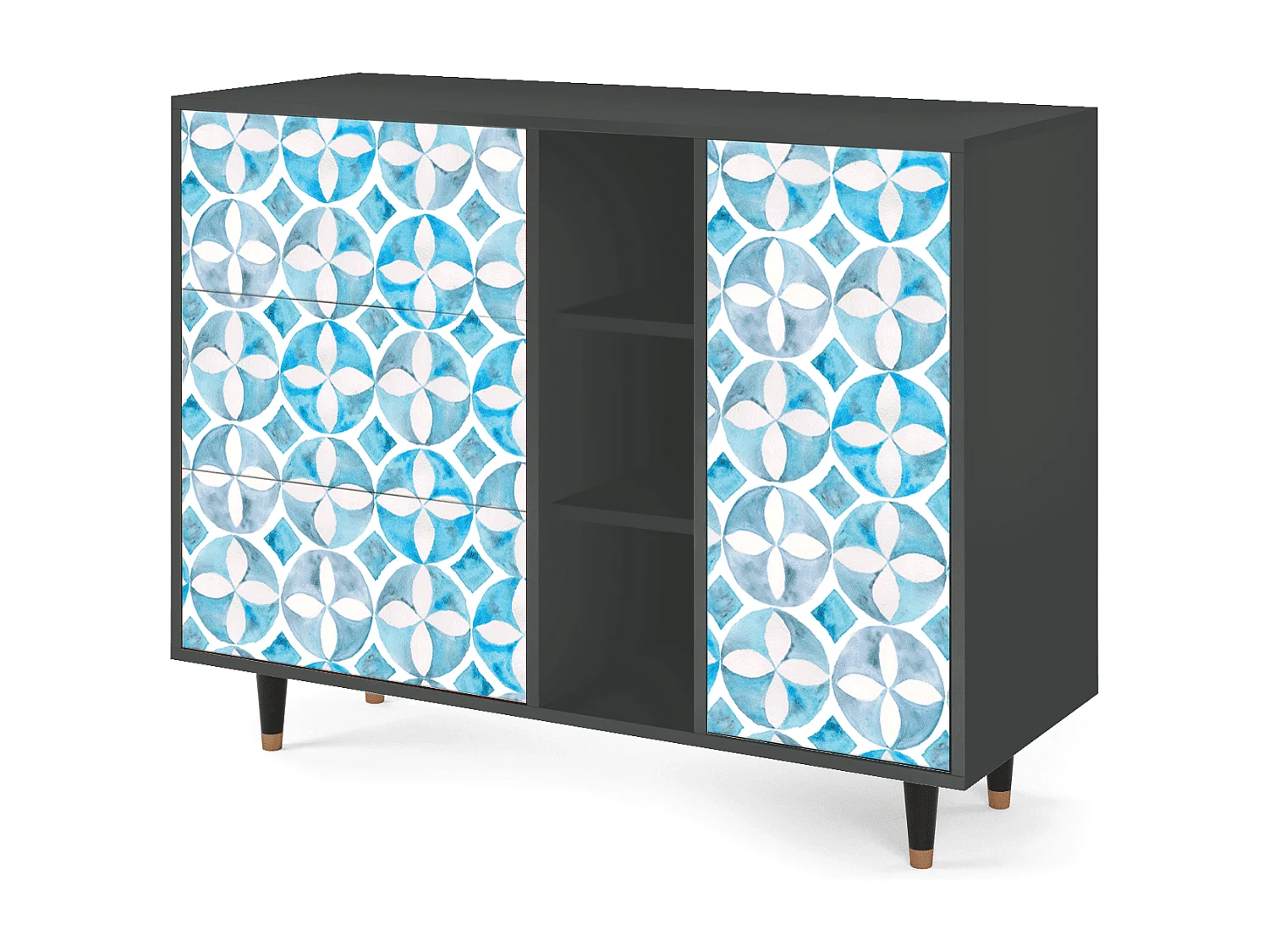 Buffet - 125x98x48 cm - BS2 - Porto Mood, Anthracite