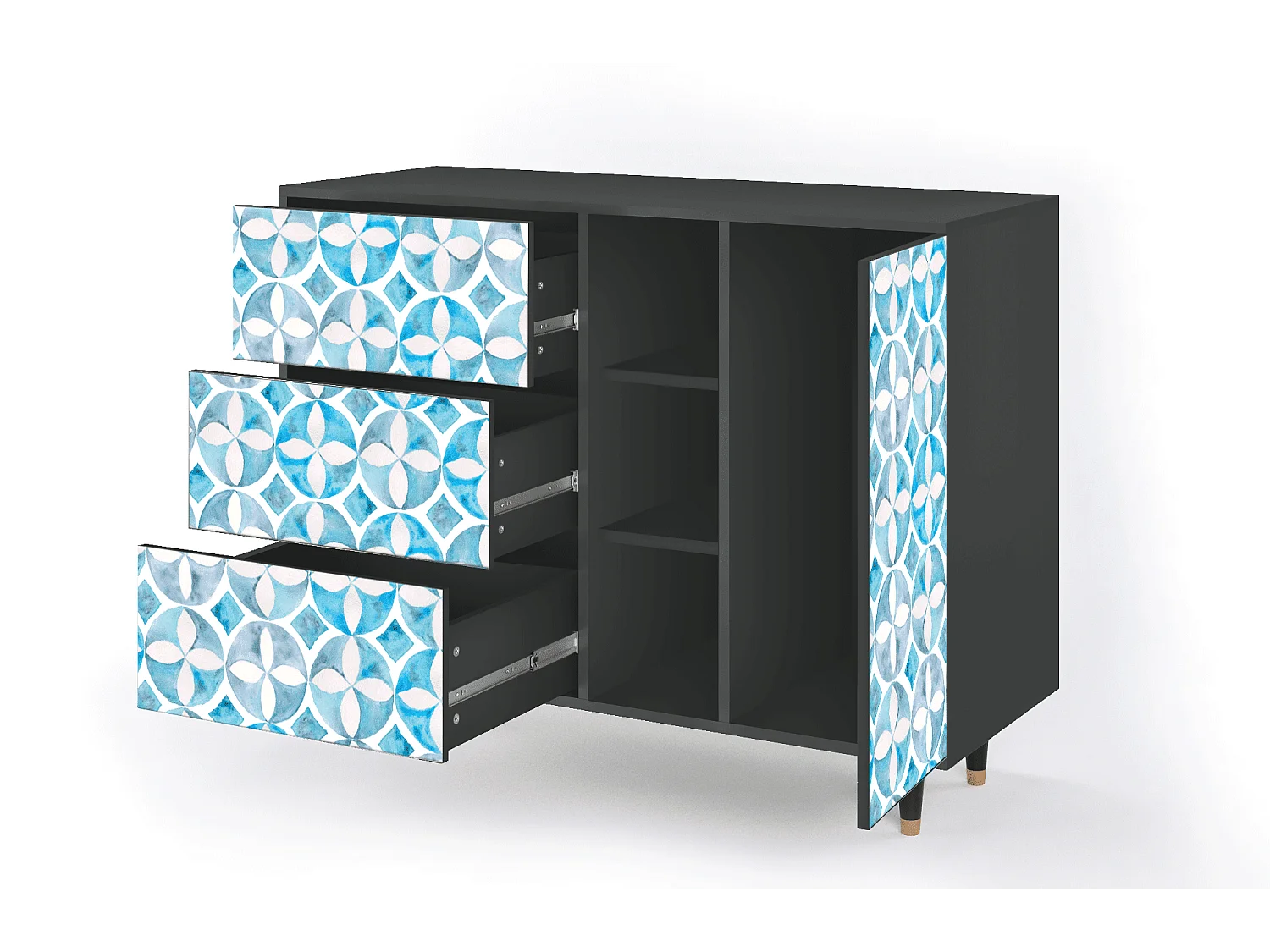 Buffet - 125x98x48 cm - BS2 - Porto Mood, Anthracite