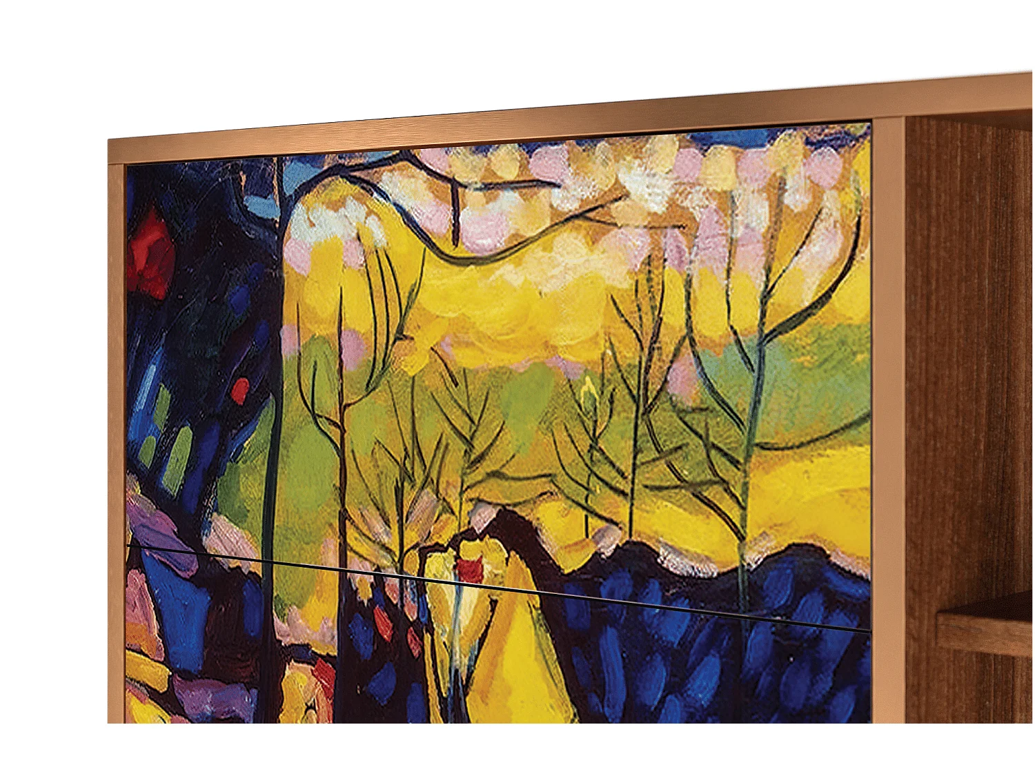 Buffet - 125x98x48 cm - BS2 - Winter Landscape, Noyer