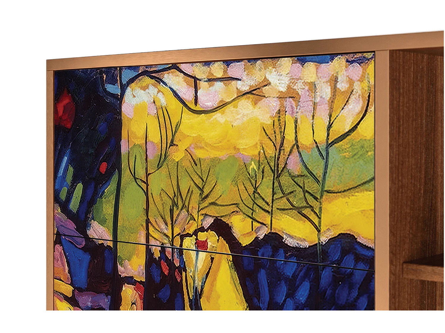 Buffet - 125x98x48 cm - BS2 - Winter Landscape, Noyer