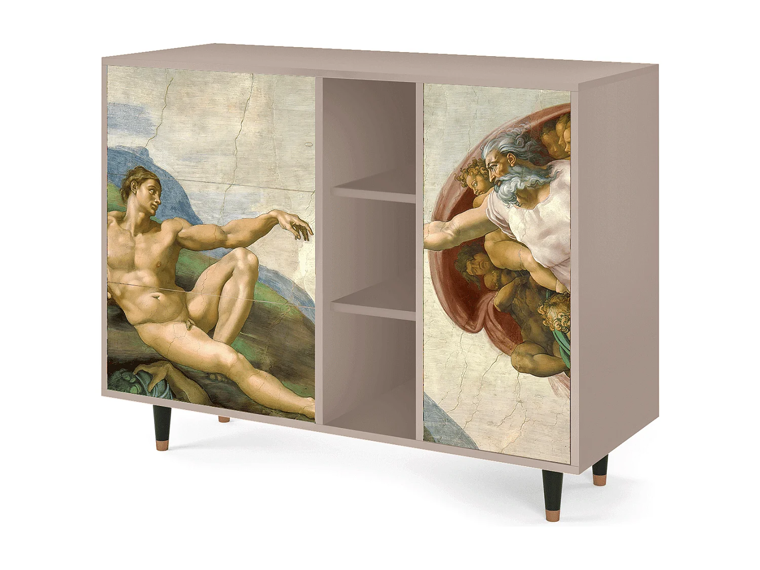 Dressoir - 125x98x48 cm - BS2 - The Creation of Adam, Latte