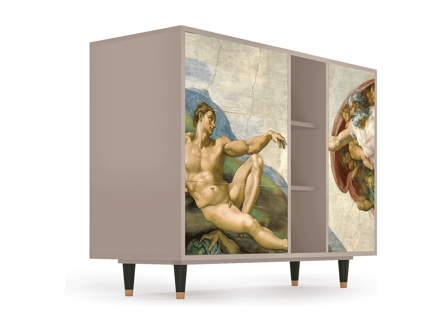 Dressoir - 125x98x48 cm - BS2 - The Creation of Adam, Latte
