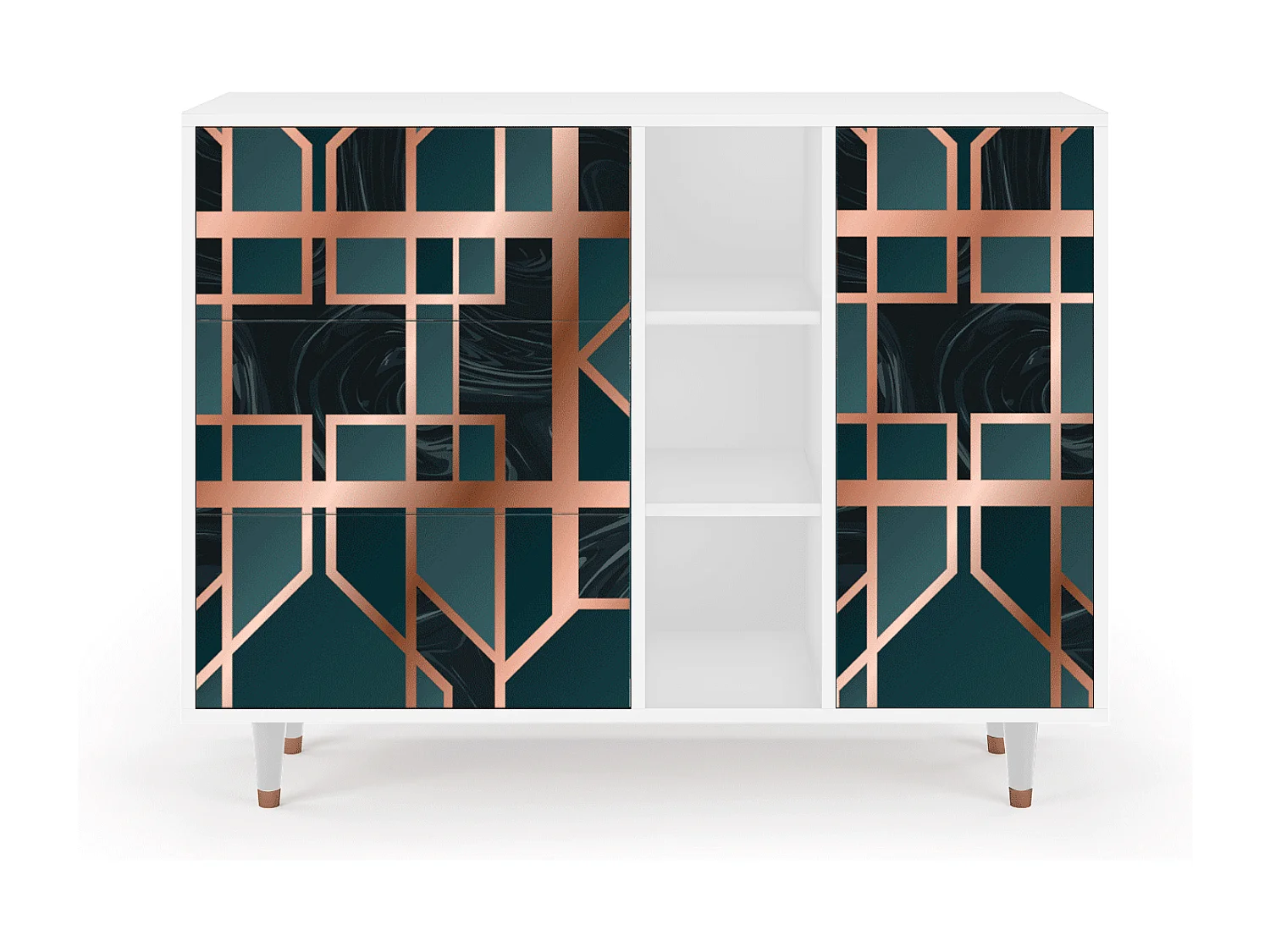 Buffet - 125x98x48 cm - BS2 - Emerald Metro, Blanc