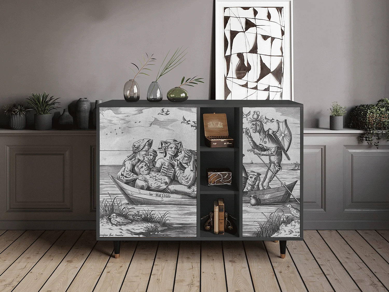 Buffet - 125x98x48 cm - BS2 - Blau Schuyte, Anthracite