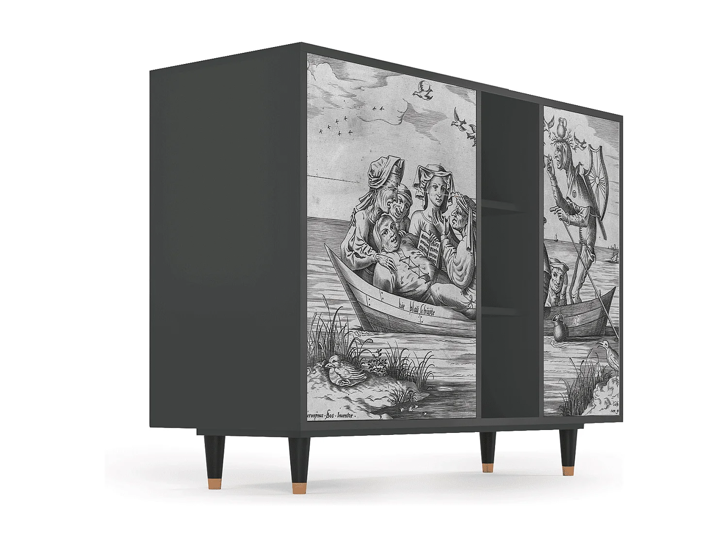 Buffet - 125x98x48 cm - BS2 - Blau Schuyte, Anthracite