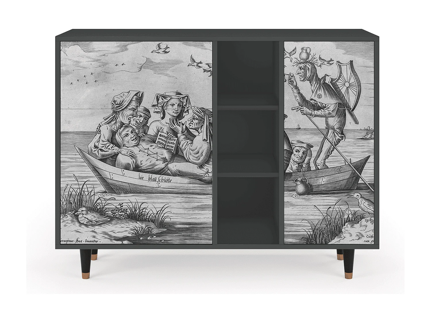 Buffet - 125x98x48 cm - BS2 - Blau Schuyte, Anthracite